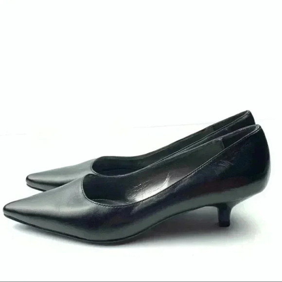 Liz Claiborne flex heels 6.5 Gertie black leather - Picture 4 of 12